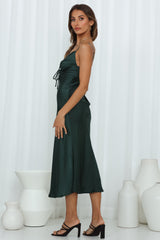 First Times Midi Dress Dark Green