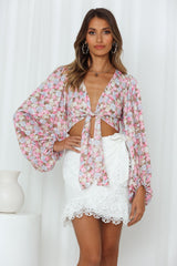 Ballroom Bloom Crop Top Pink