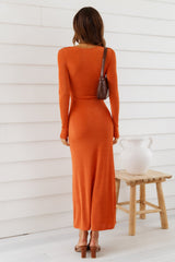 Criss Cross Maxi Dress Orange