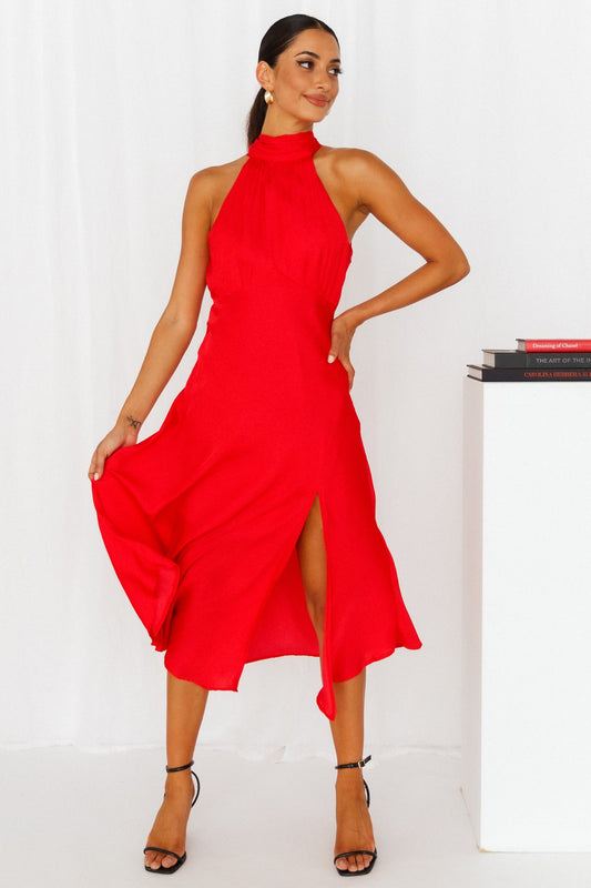 No Tears Here Maxi Dress Red