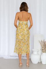 Sunrise Strolls Midi Dress Yellow