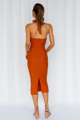 TV On The Weekend Midi Dress Rust