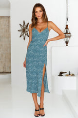 Attention On Me Midi Dress Teal