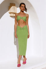 Bad B Nation Midi Skirt Green