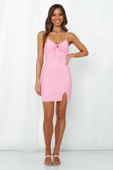 Faded Filter Dress Hot Pink