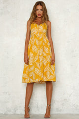 From The Other Side Midi Dress Mustard