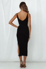 Following The Sun Midi Dress Black