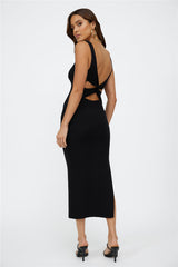 Blurred Memories Midi Dress Black