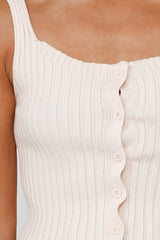 Precious Little Thing Knit Camisole Beige