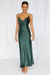 No Cloudy Skies Maxi Dress Forest Green