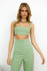 Old Rules Crop Top Green