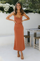 Give It To Me Midi Dress Orange