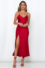 Crimson Clovers Maxi Dress Wine