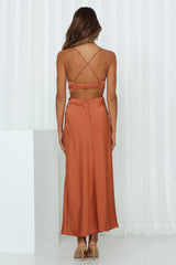 Angels In America Midi Dress Rust