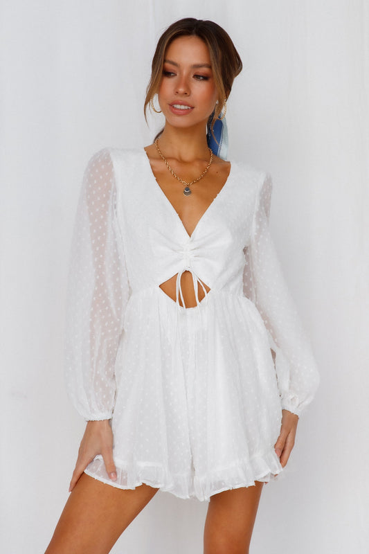 Hi There Romper White