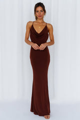 Words Of Warning Maxi Dress Chocolate