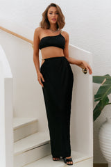 Make Me Feel Maxi Skirt Black