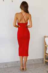 Love Dust Midi Dress Red