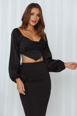 Juliet Dreams Crop Top Black