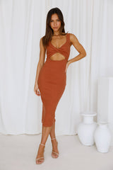 So Energetic Midi Dress Brown