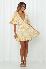 Blooming Till Spring Dress Yellow