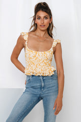 So Ready For This Crop Top Yellow