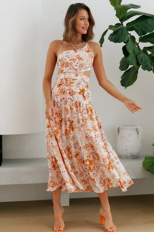 Step Step Maxi Dress orange