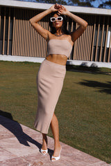 Fresh Air Maxi Skirt Beige