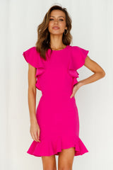 Girl On Top Dress Hot Pink