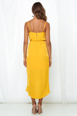 Shadow Self Midi Dress Mustard