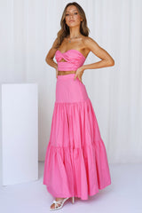 RUNAWAY Ayla Maxi Skirt Hot Pink