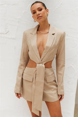 LIONESS La Confidential Blazer Dress Camel