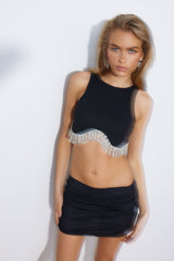 Little Sparkle Crop Top BLACK