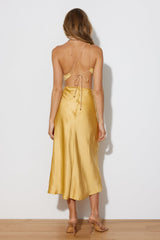 Dreamy Look Midi Dress Yellow