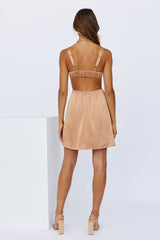 Welcome To The Candy Shop Dress Brown