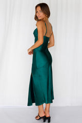 Lychee Martini Midi Dress Forest Green