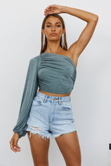 Adoring You Crop Khaki