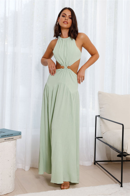 Pleasant Living Midi Dress Green