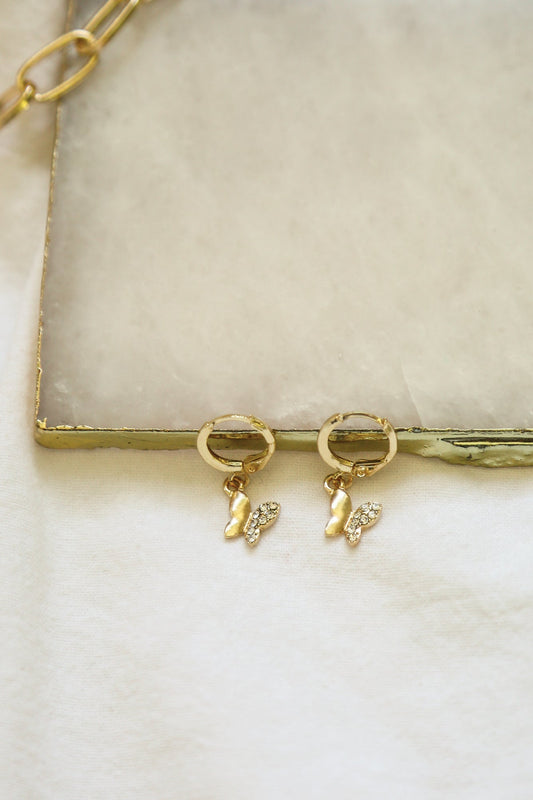 Itsy Bitsy Butterfly Earring Gold