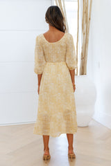 Summer Lovers Midi Dress Mustard