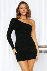 Angela Knit Dress Black