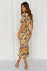 Everything In Between Midi Dress Yellow