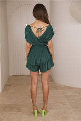 Chiming In Romper Forest Green