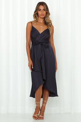 Fuel To My Fire Midi Dress Navy