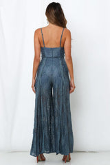 Foot In The Door Jumpsuit Midnight Blue