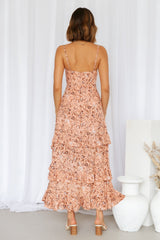 Hearted Talks Maxi Dress Apricot