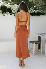 Give It To Me Midi Dress Orange