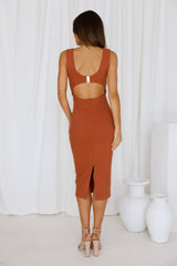 So Energetic Midi Dress Brown