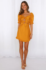 Silent Night Dress Mustard