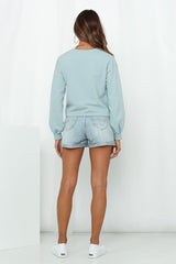 HELLO MOLLY Laidback Lover Top Duck Egg Blue